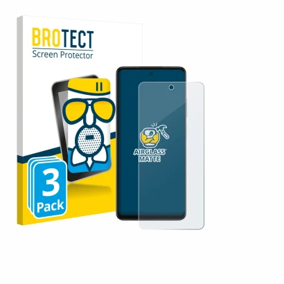 Parte frontal de un envase de producto con el logotipo de la marca BROTECT. Al lado se muestra el dispositivo Oppo A5x 4G con 