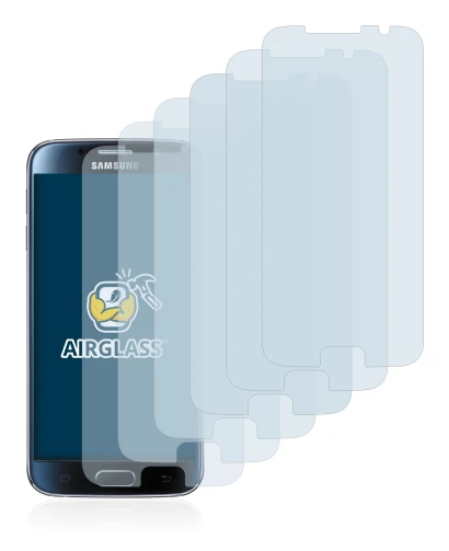 Imagen del dispositivo Samsung Galaxy S6 con una amplia variedad de protectores de pantalla.