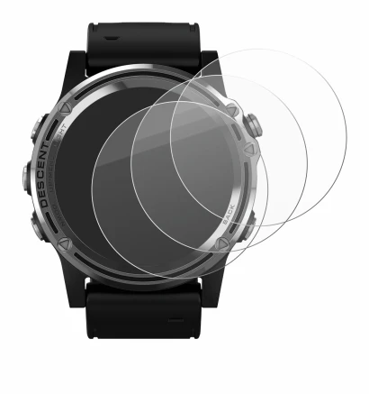 Imagen del dispositivo Garmin Descent Mk1 con una amplia variedad de protectores de pantalla.