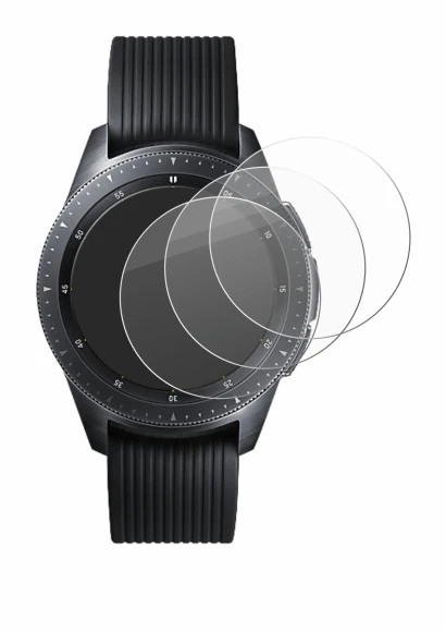Imagen del dispositivo Samsung Galaxy Watch (42 mm) con una amplia variedad de protectores de pantalla.