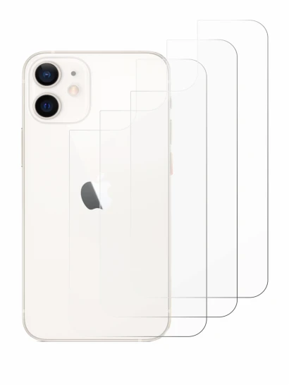 Imagen del dispositivo Apple iPhone 12 mini (Trasero) con una amplia variedad de protectores de pantalla.