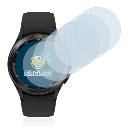 Imagen del dispositivo Samsung Galaxy Watch 4 Classic (42mm) con una amplia variedad de protectores de pantalla.