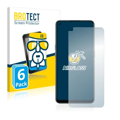 Parte frontal de un envase de producto con el logotipo de la marca BROTECT. Al lado se muestra el dispositivo OnePlus Nord CE 