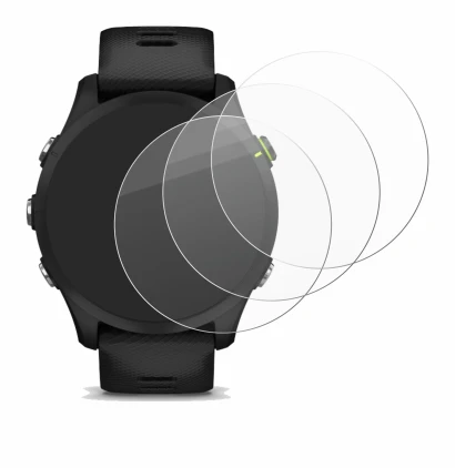 Imagen del dispositivo Garmin Forerunner 255 con una amplia variedad de protectores de pantalla.