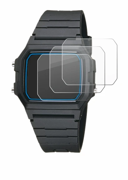 Imagen del dispositivo Casio F-105W-1AWYEF con una amplia variedad de protectores de pantalla.