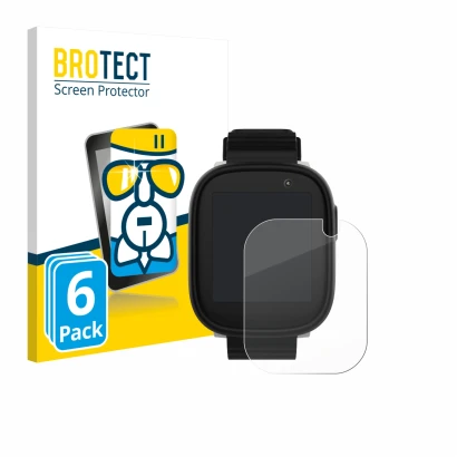 Parte frontal de un envase de producto con el logotipo de la marca BROTECT. Al lado se muestra el dispositivo Xplora X6 Play 2