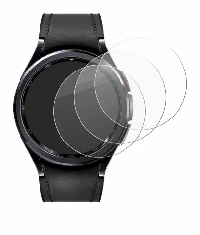 Imagen del dispositivo Samsung Galaxy Watch 6 Classic (47 mm) con una amplia variedad de protectores de pantalla.