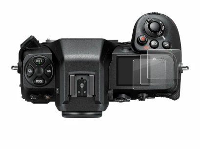 Imagen del dispositivo Nikon Z 8 (pantalla de hombro) con una amplia variedad de protectores de pantalla.