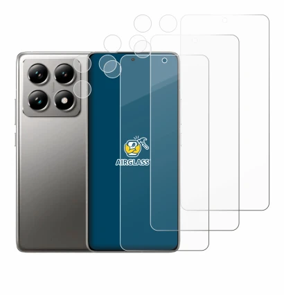 Imagen del dispositivo Xiaomi 14T Pro (Frontal+Cámara) con una amplia variedad de protectores de pantalla.