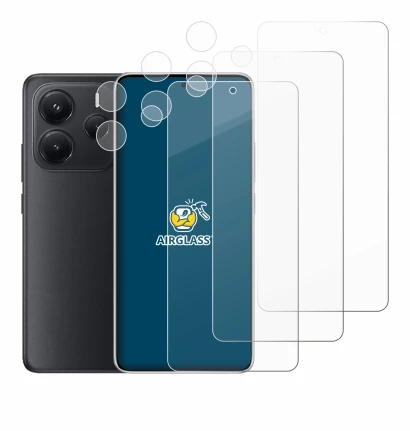 Imagen del dispositivo Xiaomi Redmi Note 14 (Frontal+Cámara) con una amplia variedad de protectores de pantalla.