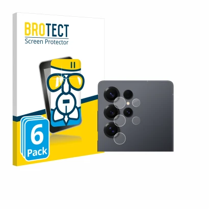 Parte frontal de un envase de producto con el logotipo de la marca BROTECT. Al lado se muestra el dispositivo Samsung Galaxy S