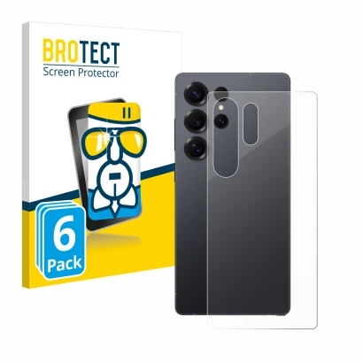 Parte frontal de un envase de producto con el logotipo de la marca BROTECT. Al lado se muestra el dispositivo Samsung Galaxy S