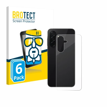 Parte frontal de un envase de producto con el logotipo de la marca BROTECT. Al lado se muestra el dispositivo Samsung Galaxy A