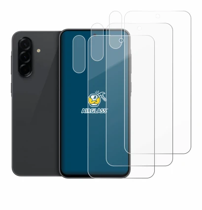 Imagen del dispositivo Samsung Galaxy A36 5G (Frontal+Cámara) con una amplia variedad de protectores de pantalla.