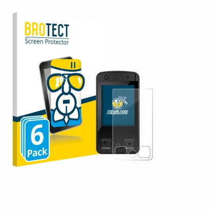 Parte frontal de un envase de producto con el logotipo de la marca BROTECT. Al lado se muestra el dispositivo Bosch Kiox 400C