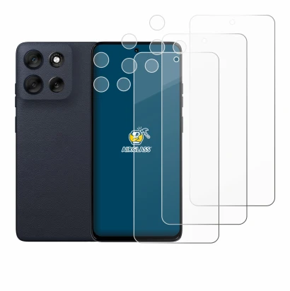 Imagen del dispositivo Motorola Moto G56 (Frontal+Cámara) con una amplia variedad de protectores de pantalla.