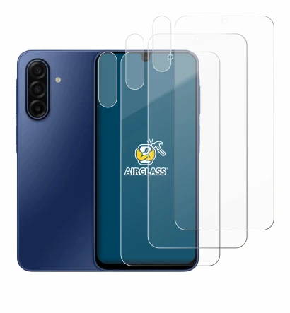Imagen del dispositivo Samsung Galaxy A17 5G (Frontal+Cámara) con una amplia variedad de protectores de pantalla.