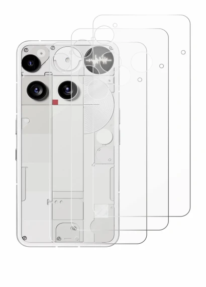 Imagen del dispositivo Nothing Phone (3) (Trasero) con una amplia variedad de protectores de pantalla.