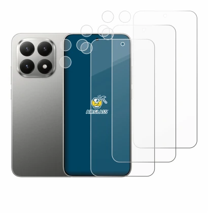 Imagen del dispositivo Xiaomi 15T (Frontal+Cámara) con una amplia variedad de protectores de pantalla.