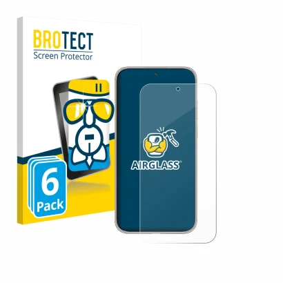 Parte frontal de un envase de producto con el logotipo de la marca BROTECT. Al lado se muestra el dispositivo Huawei Mate 70 A