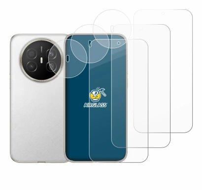 Imagen del dispositivo Huawei Mate 70 Air (Frontal+Cámara) con una amplia variedad de protectores de pantalla.