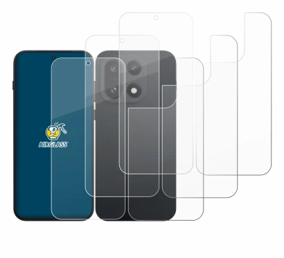 Imagen del dispositivo OnePlus 15 (Frontal+Trasero) con una amplia variedad de protectores de pantalla.