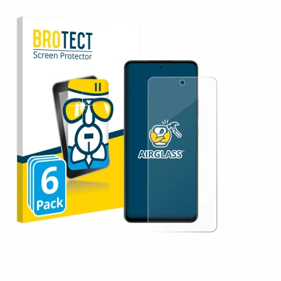 Parte frontal de un envase de producto con el logotipo de la marca BROTECT. Al lado se muestra el dispositivo Oppo A5 4G con s