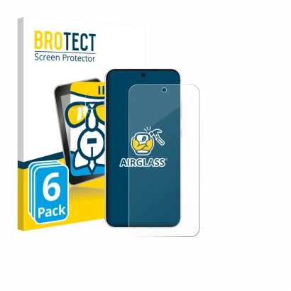 Parte frontal de un envase de producto con el logotipo de la marca BROTECT. Al lado se muestra el dispositivo Oppo Find X8s co