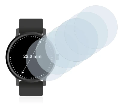 Imagen del dispositivo Relojes (Circular, ø: 22 mm) con una amplia variedad de protectores de pantalla.
