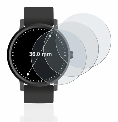 Imagen del dispositivo Relojes (Circular, ø: 36 mm) con una amplia variedad de protectores de pantalla.