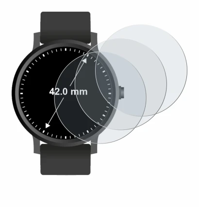 Imagen del dispositivo Relojes (Circular, ø: 42 mm) con una amplia variedad de protectores de pantalla.