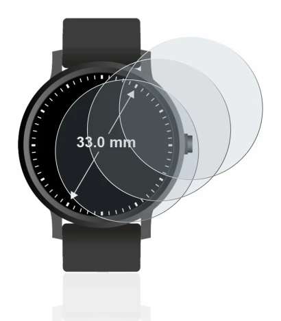 Imagen del dispositivo Relojes (Circular, ø: 33 mm) con una amplia variedad de protectores de pantalla.