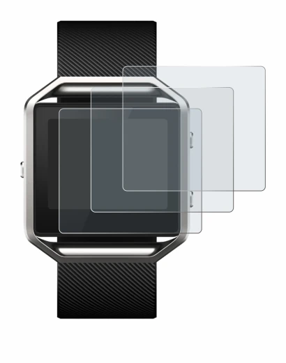 Imagen del dispositivo Fitbit Blaze con una amplia variedad de protectores de pantalla.