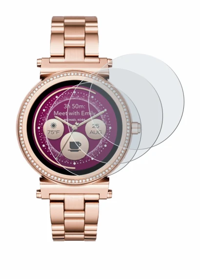 Imagen del dispositivo Michael Kors Access Sofie con una amplia variedad de protectores de pantalla.