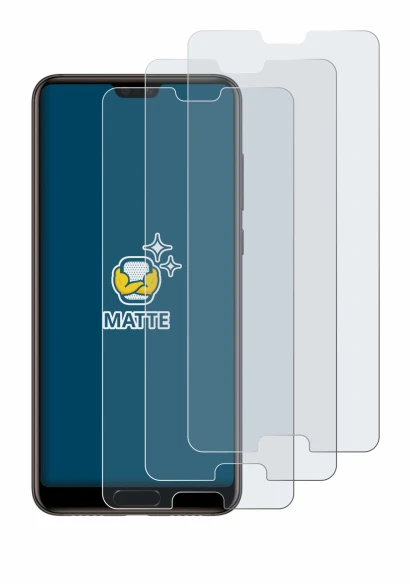 Imagen del dispositivo Huawei P20 con una amplia variedad de protectores de pantalla.