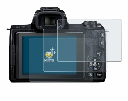 Imagen del dispositivo Canon EOS M50 con una amplia variedad de protectores de pantalla.