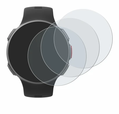 Imagen del dispositivo Polar Vantage V con una amplia variedad de protectores de pantalla.