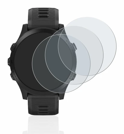 Imagen del dispositivo Garmin Forerunner 945 con una amplia variedad de protectores de pantalla.