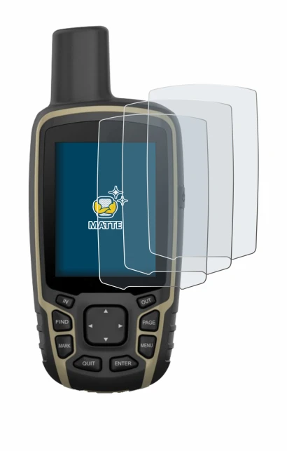 Imagen del dispositivo Garmin GPSMAP 65s con una amplia variedad de protectores de pantalla.