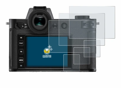 Imagen del dispositivo Leica SL2-S con una amplia variedad de protectores de pantalla.