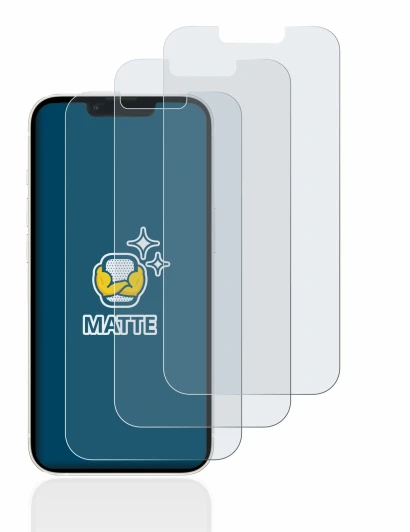 Imagen del dispositivo Apple iPhone 13 con una amplia variedad de protectores de pantalla.