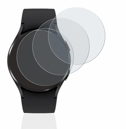 Imagen del dispositivo Samsung Galaxy Watch 4 (40mm) con una amplia variedad de protectores de pantalla.