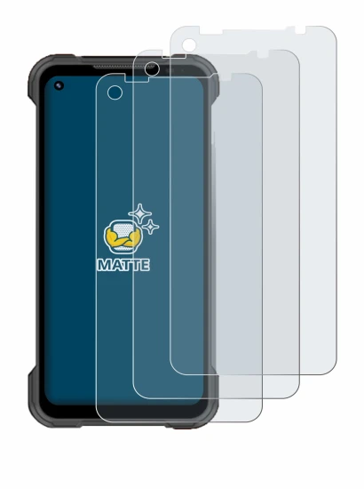 Imagen del dispositivo Doogee S97 Pro con una amplia variedad de protectores de pantalla.