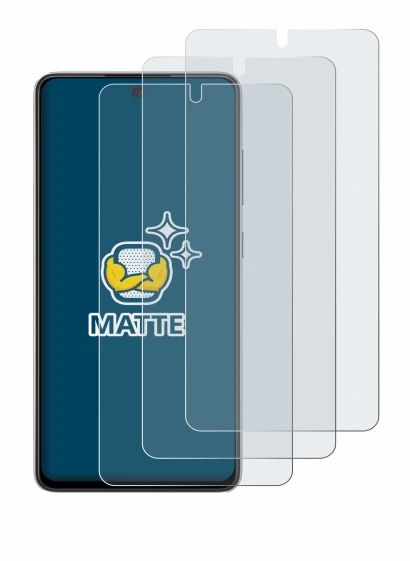 Imagen del dispositivo Samsung Galaxy A52s 5G con una amplia variedad de protectores de pantalla.