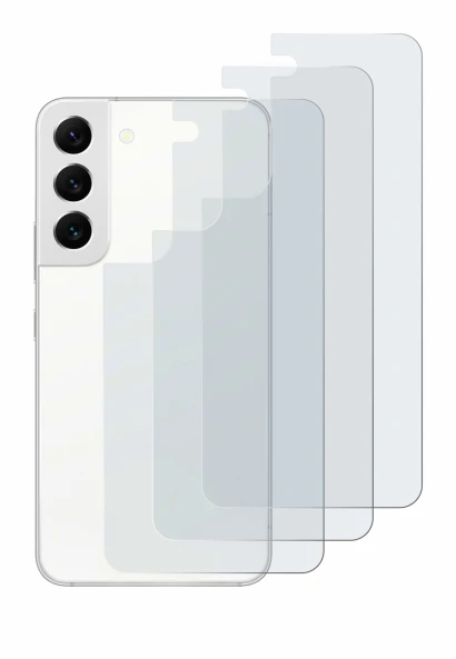 Imagen del dispositivo Samsung Galaxy S22 5G (Trasero) con una amplia variedad de protectores de pantalla.