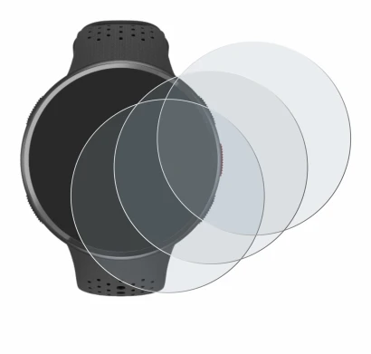 Imagen del dispositivo Polar Pacer Pro con una amplia variedad de protectores de pantalla.