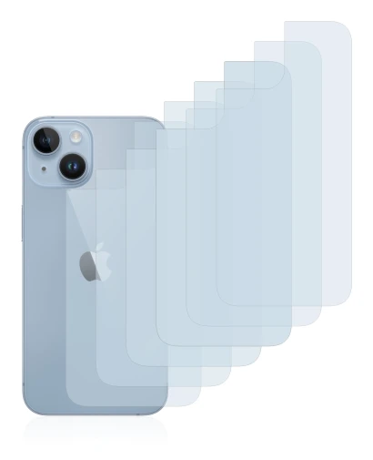 Imagen del dispositivo Apple iPhone 14 (Trasero) con una amplia variedad de protectores de pantalla.