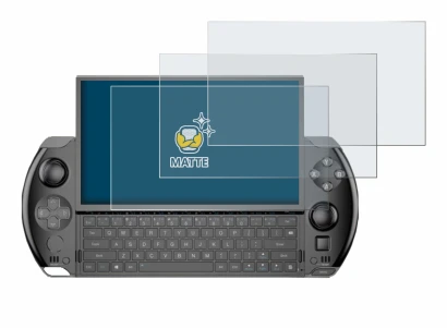 Imagen del dispositivo GPD Win 4 con una amplia variedad de protectores de pantalla.