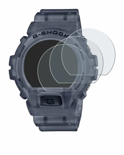 Imagen del dispositivo Casio G-Shock DW-6900 con una amplia variedad de protectores de pantalla.