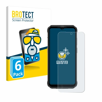 Parte frontal de un envase de producto con el logotipo de la marca BROTECT. Al lado se muestra el dispositivo Ulefone Armor 21
